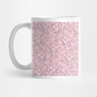 Watercolor Pink Floral Botanical Pale Pink design Mug